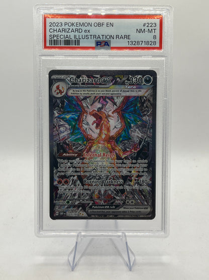 Charizard ex SIR PSA 8 - Obsidian Flames 2023