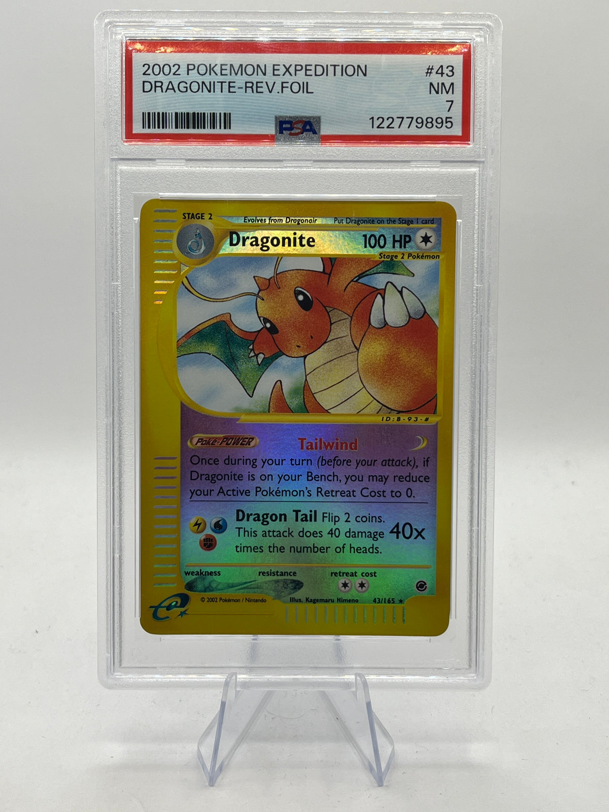 Dragonite Reverse Holo PSA 7 - Expedition 2002