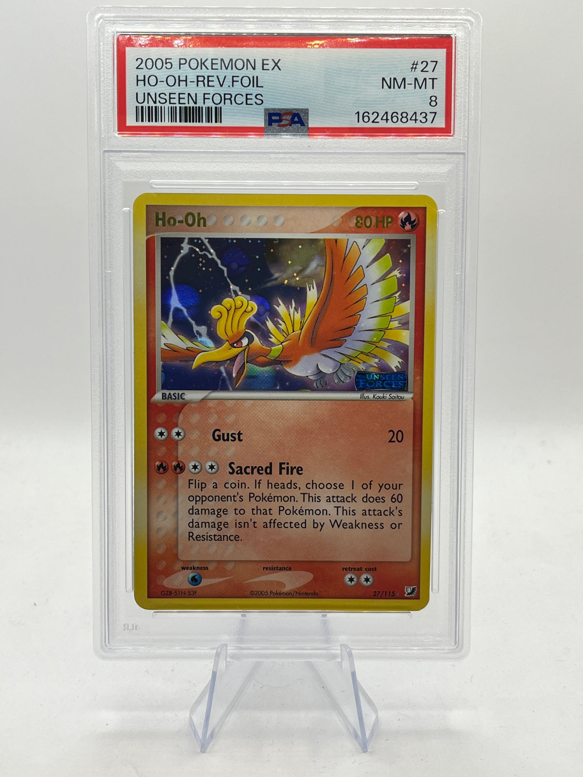 Ho-oh Reverse Holo PSA 8 - Unseen Forces 2005
