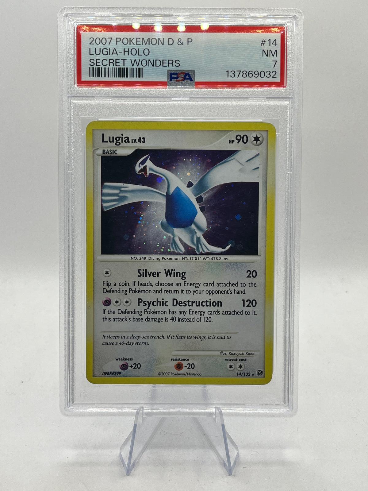 Lugia Holo PSA 7 - Secret Wonders 2007