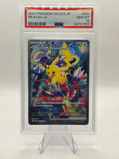 Pikachu ex PSA 10 - World Championship 2023