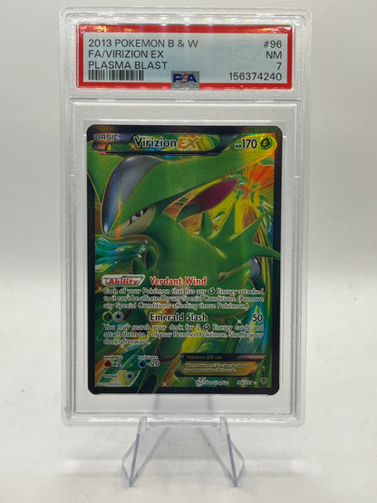 Virizion EX Full Art PSA 7 - Plasma Blast 2013
