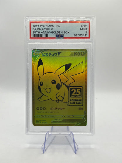 Pikachu V PSA 9 - 25th Anniversary Golden Box 2021