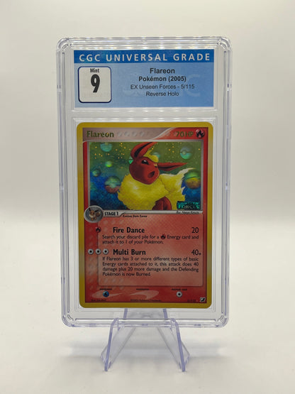 Flareon Reverse Holo CGC 9 - Unseen Forces 2005