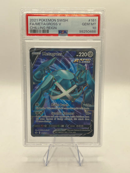 Metagross V Full Art PSA 10 - Chilling Reign 2021