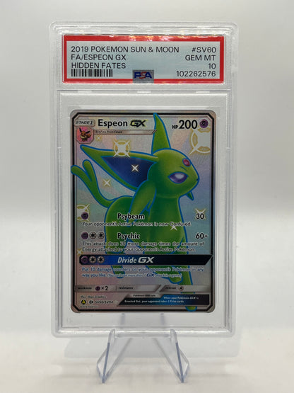Espeon GX Full Art Shiny PSA 10 - Hidden Fates 2019