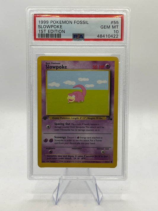 Slowpoke 1st Edition PSA 10 - Fossil 1999