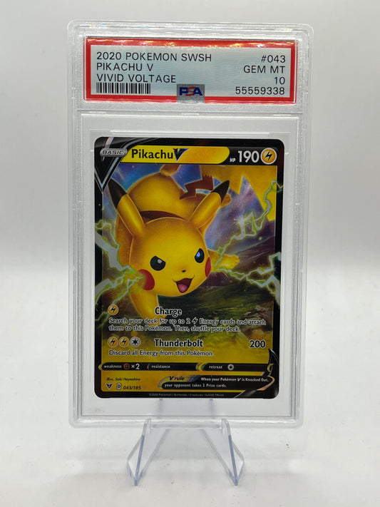 Pikachu V PSA 10 - Vivid Voltage 2020