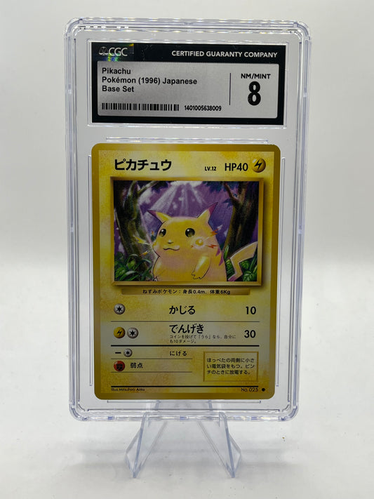 Pikachu CGC 8 - Japanese Base Set 1996