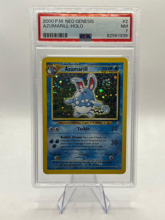 Azumarill Holo PSA 7 - Neo Genesis 2000
