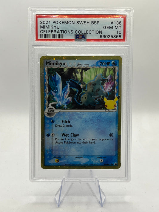 Mimikyu Delta Species PSA 10 - Celebrations Promo 2021