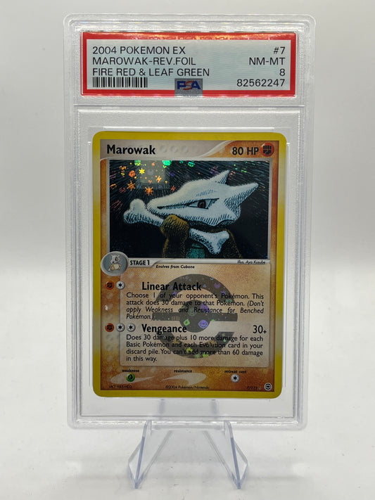 Marowak Reverse Holo PSA 8 - Fire Red & Leaf Green 2004