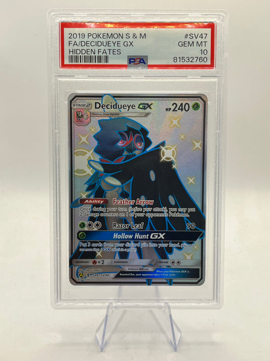 Decidueye GX Full Art Shiny PSA 10 - Hidden Fates 2019