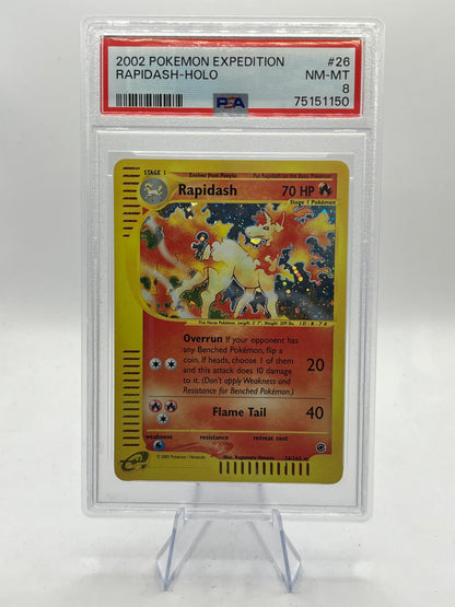 Rapidash Holo PSA 8 - Expedition 2002