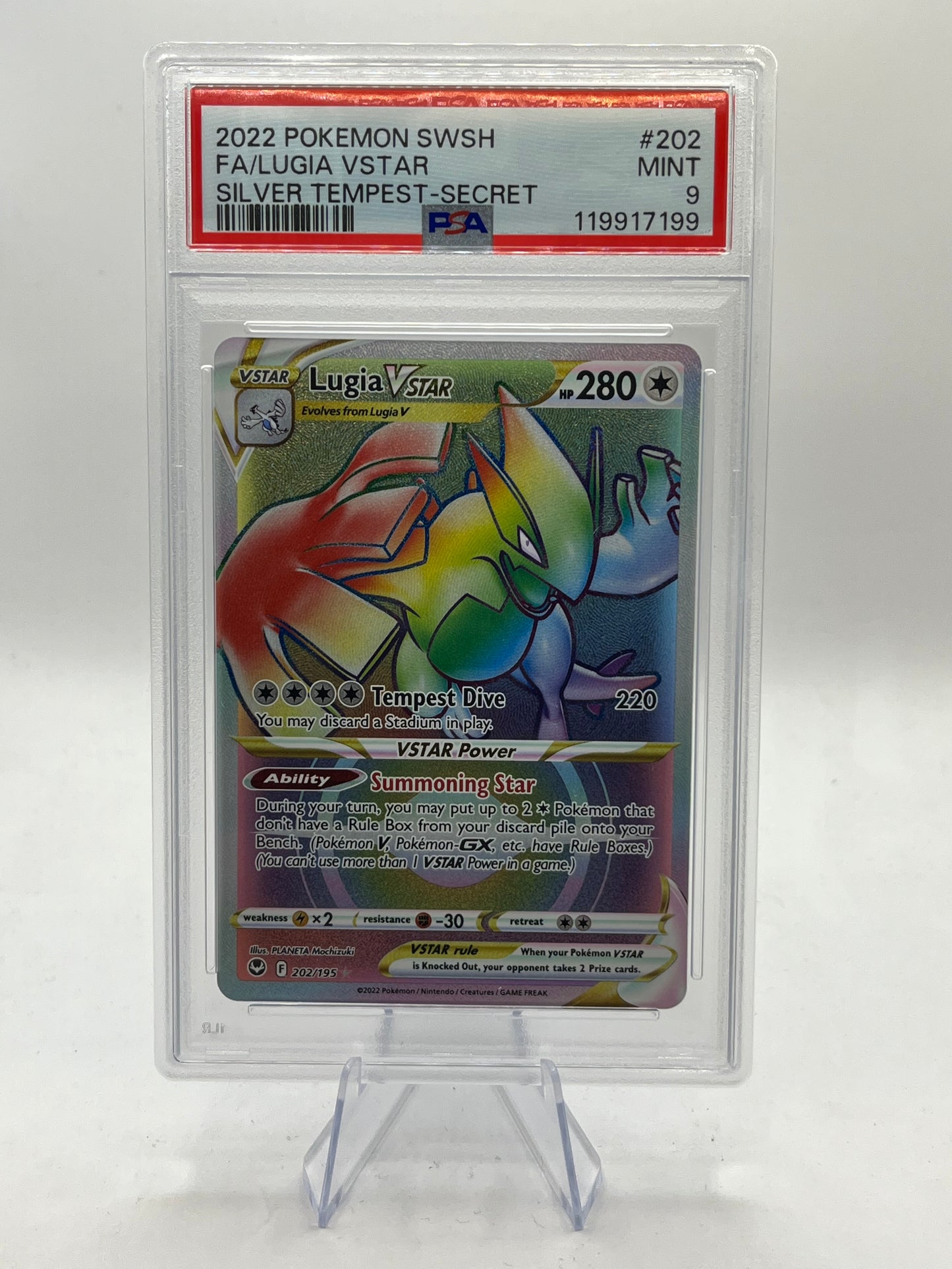 Lugia Vstar Hyper Rare PSA 9 - Silver Tempest 2022