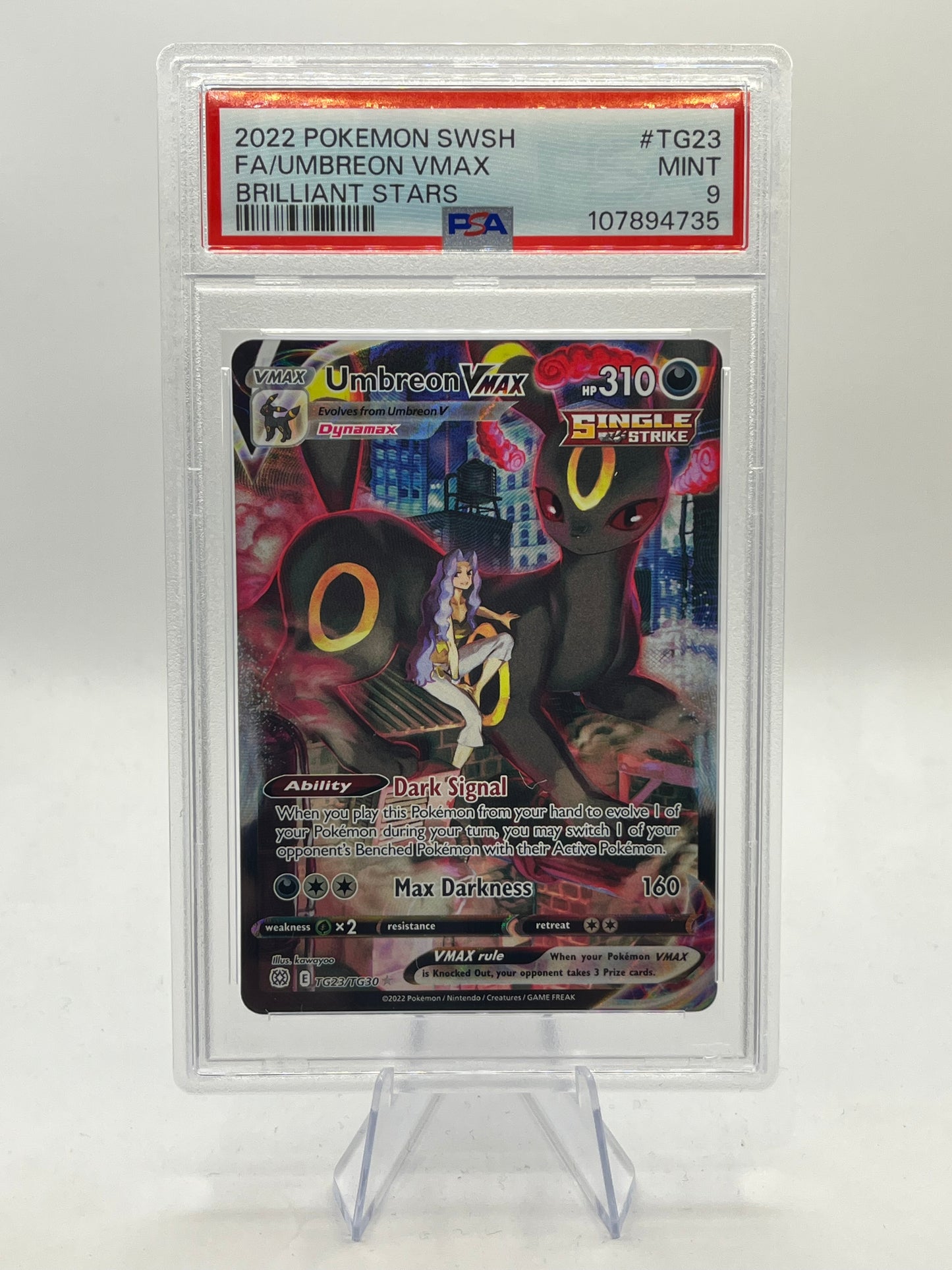 Umbreon Vmax PSA 9 - Brilliant Stars Trainer Gallery 2022