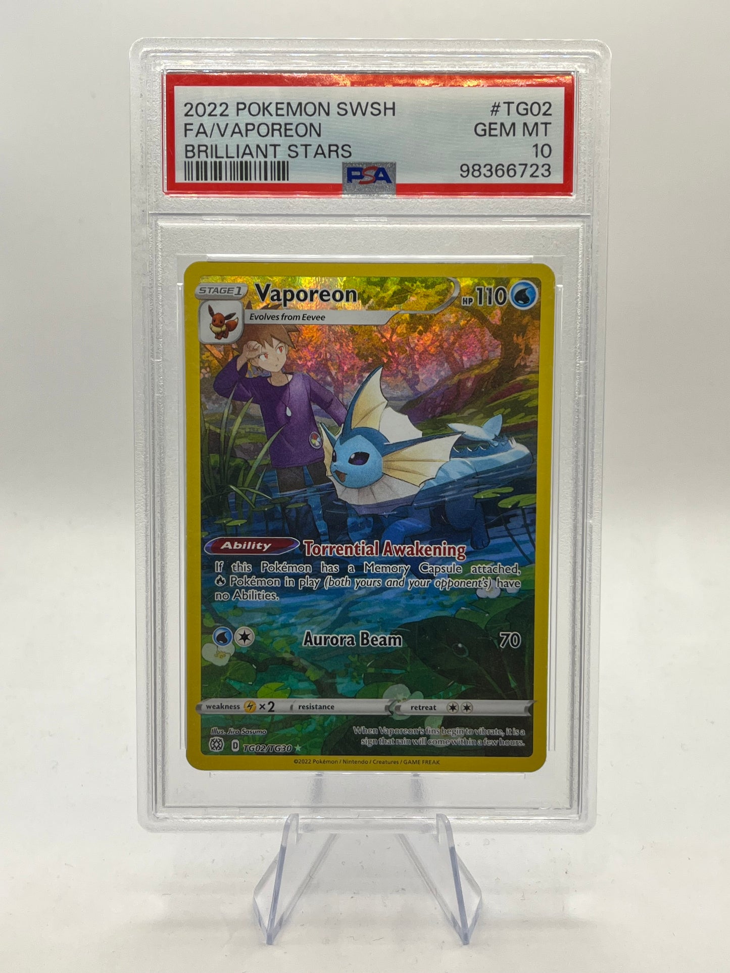Vaporeon PSA 10 - Brilliant Stars Trainer Gallery 2022