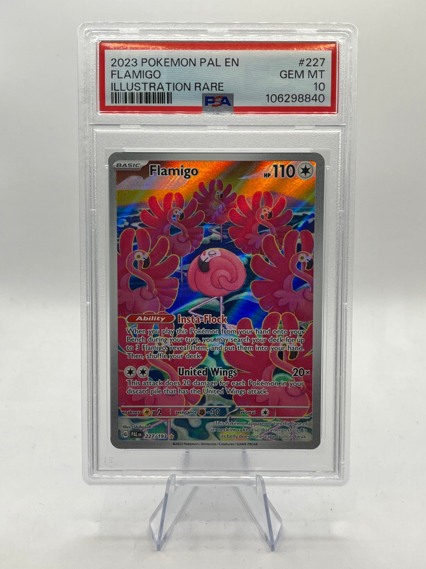 Flamigo IR PSA 10 - Paldea Evolved 2023