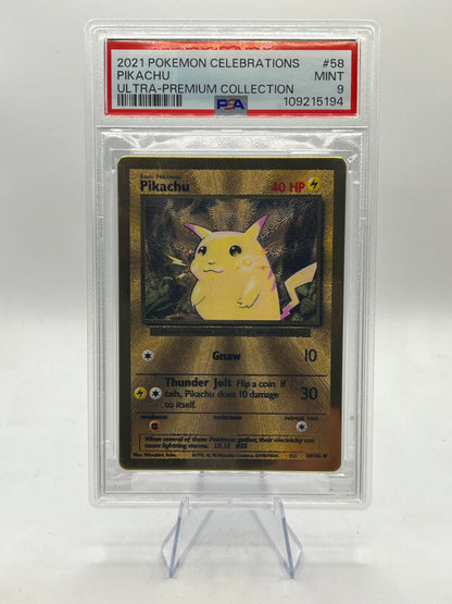 Metal Pikachu PSA 9 - Celebrations UPC Promo 2021
