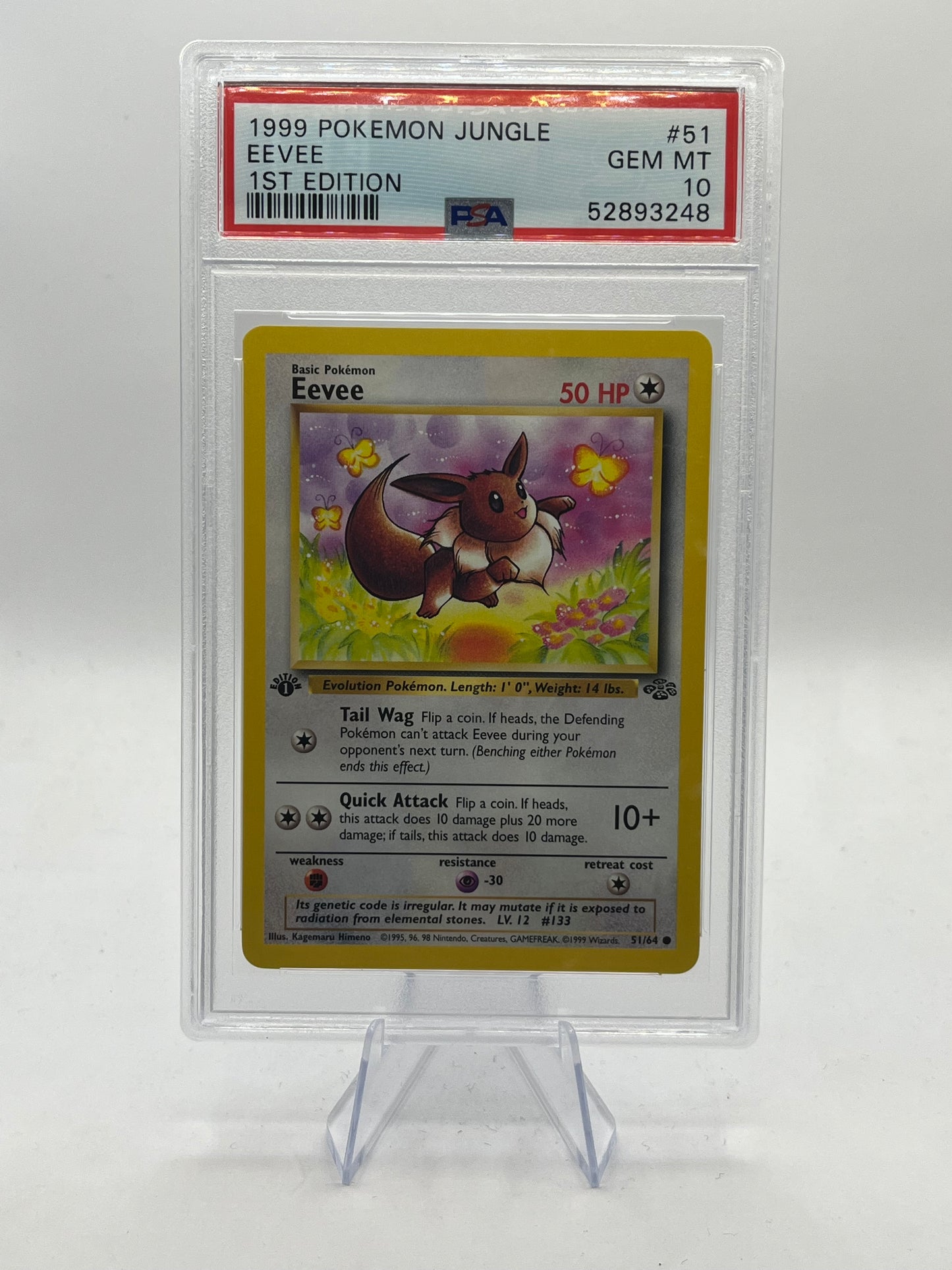 Eevee 1st Edition PSA 10 - Jungle 1999