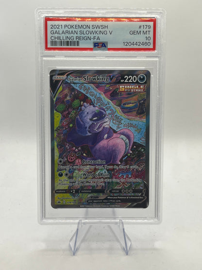 Galarian Slowking V Alt Art PSA 10 - Chilling Reign 2021