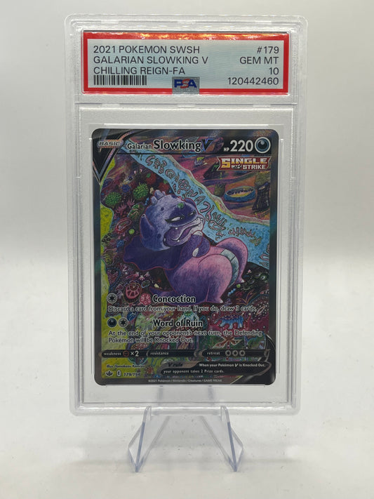 Galarian Slowking V Alt Art PSA 10 - Chilling Reign 2021
