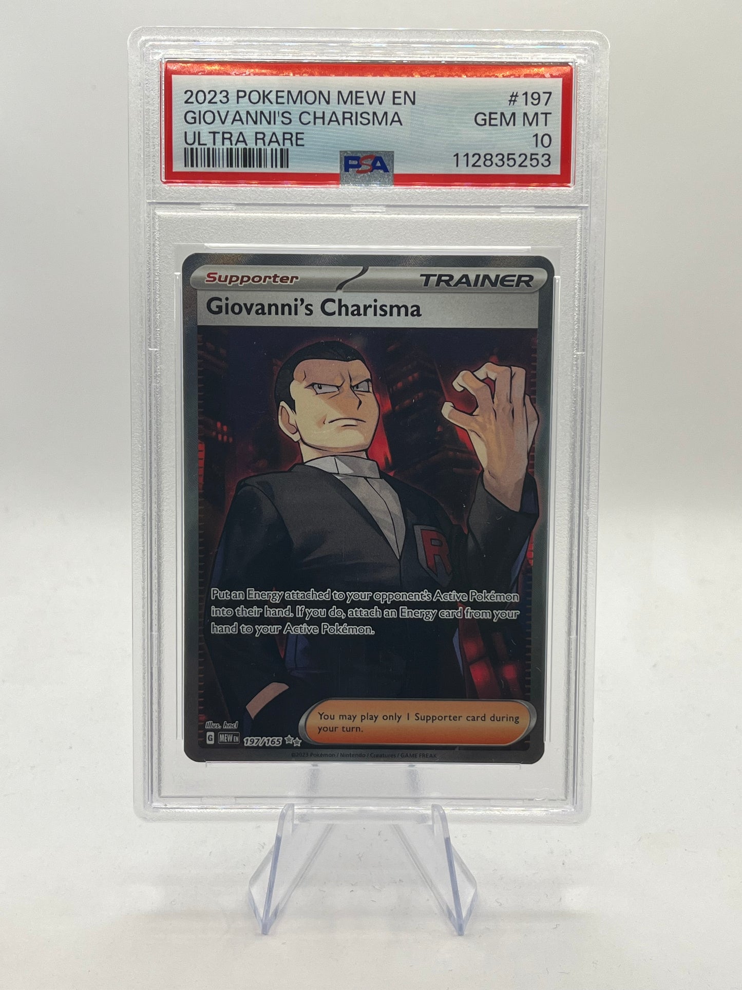 Giovanni's Chrismsa Full Art PSA 10 - Pokemon 151 2023