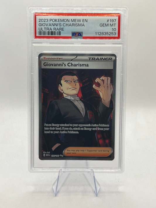 Giovanni's Chrismsa Full Art PSA 10 - Pokemon 151 2023