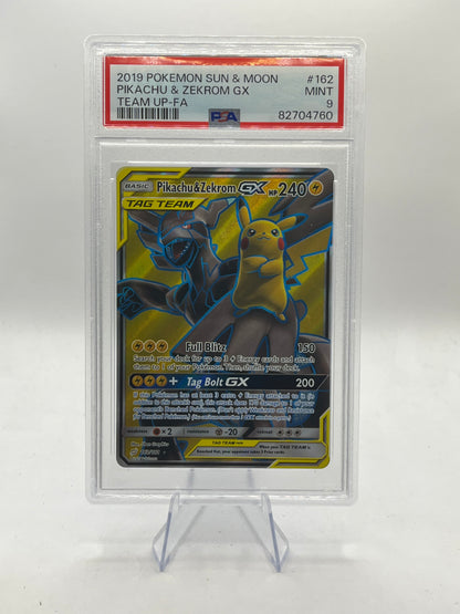 Pikachu & Zekrom GX Full Art PSA 9 - Team Up 2019