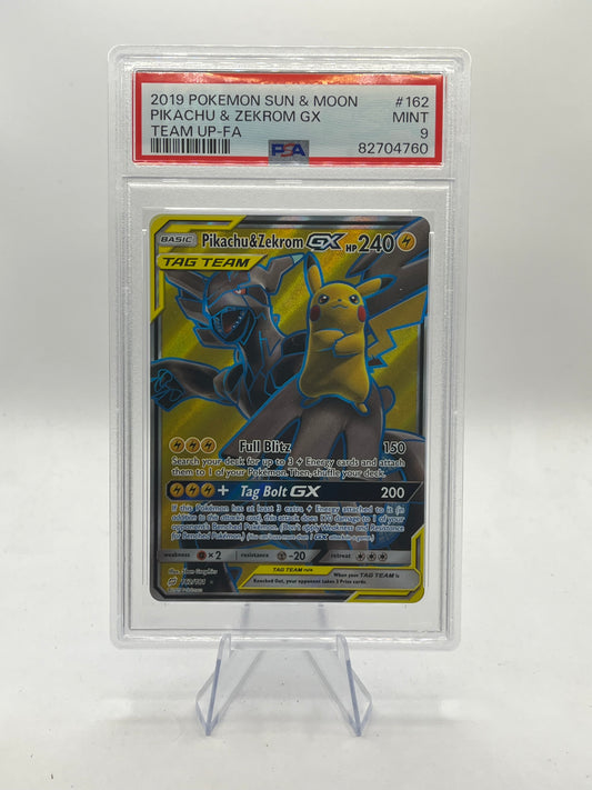Pikachu & Zekrom GX Full Art PSA 9 - Team Up 2019