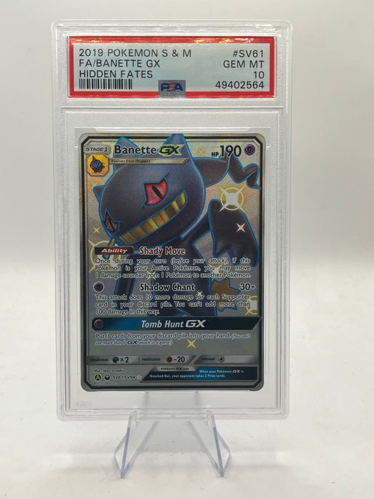 Banette Full Art Shiny PSA 10 - Hidden Fates 2019