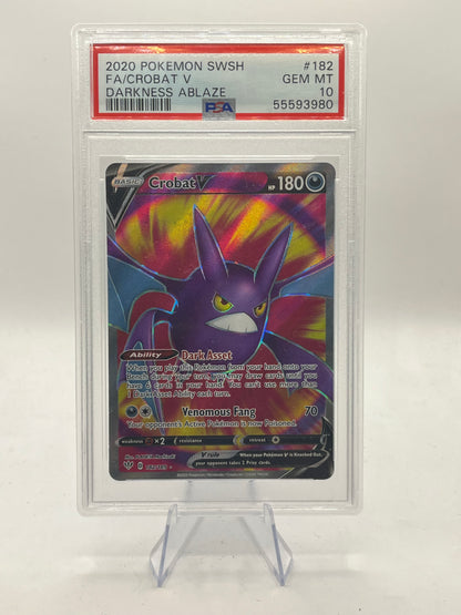 Crobat V Full Art PSA 10 - Darkness Ablaze 2020