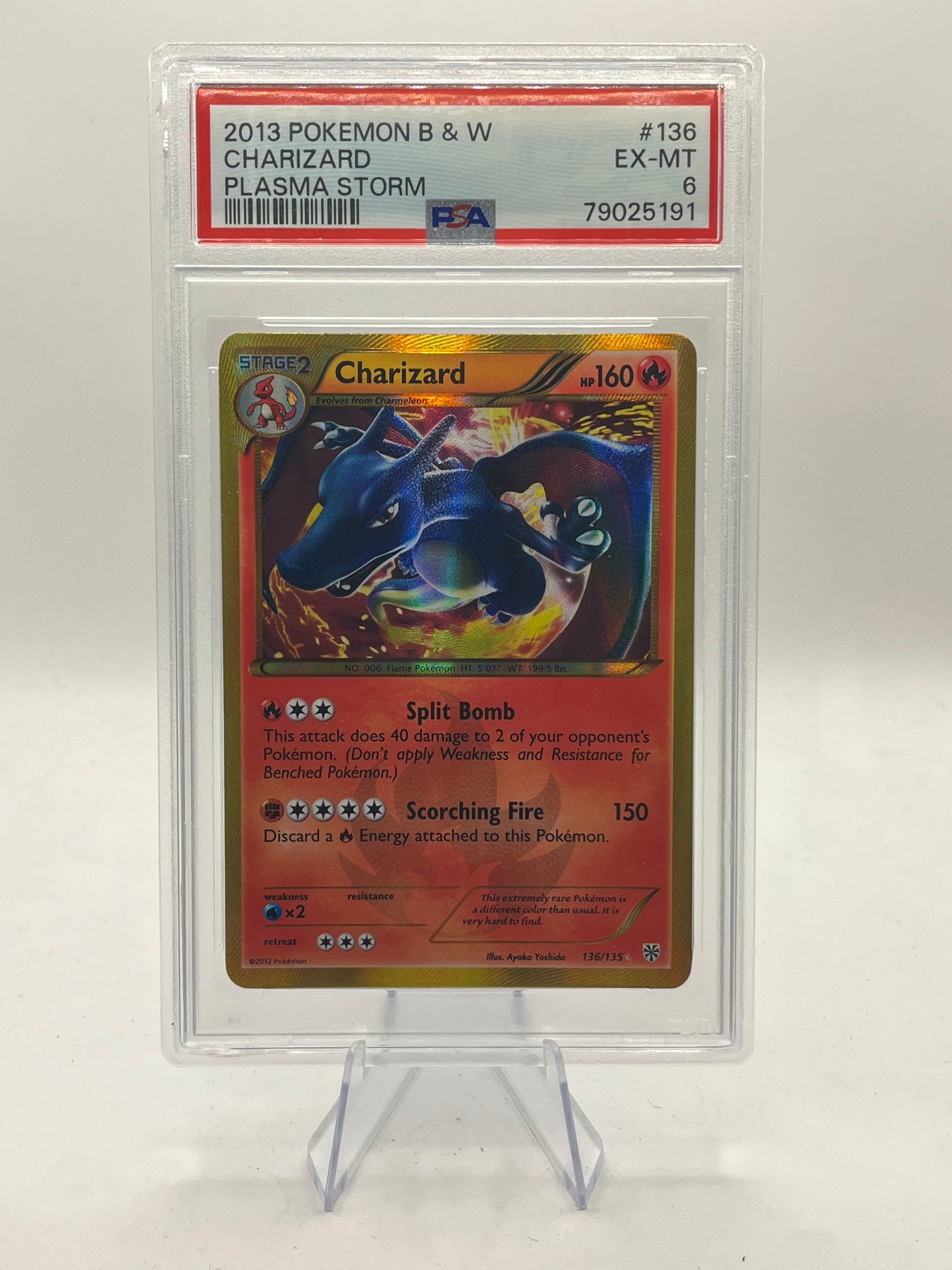 Charizard Shiny Secret Rare PSA 6 - Plasma Storm 2013