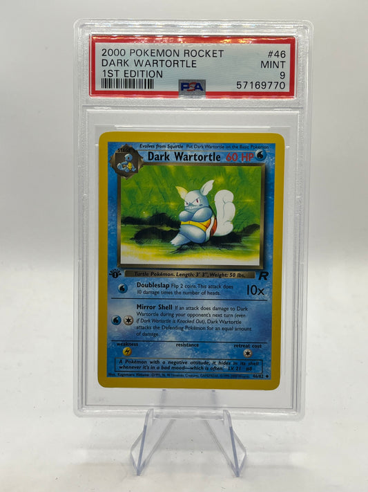 Dark Wartortle 1st Edition PSA 9 - Team Rocket 2000