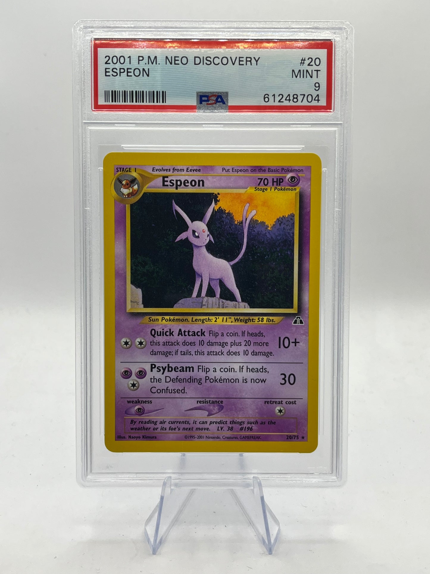 Espeon PSA 9 - Neo Discovery 2001