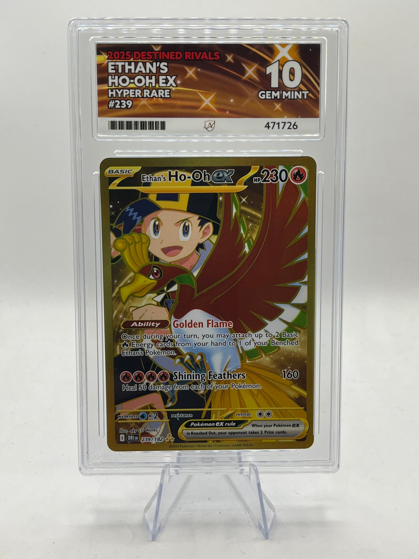 Ethan's Ho-oh ex Hyper Rare ACE 10 - Destined Rivals 2025