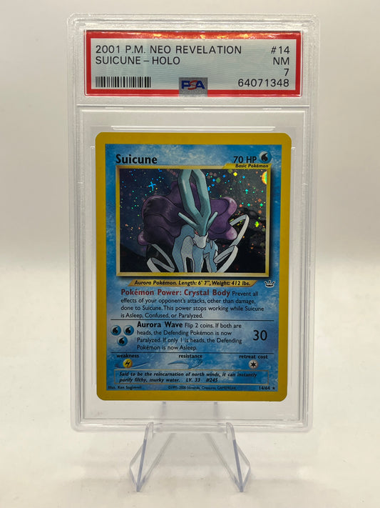 Suicune Holo PSA 7 - Neo Revelation 2001