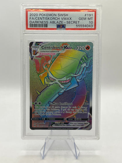 Centiskorch Vmax Hyper Rare PSA 10 - Darkness Ablaze 2020