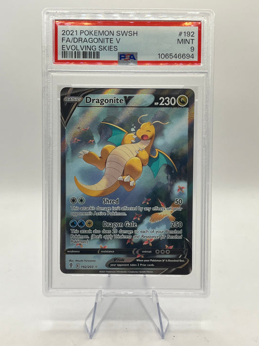 Dragonite V Alt Art PSA 9 - Evolving Skies 2021