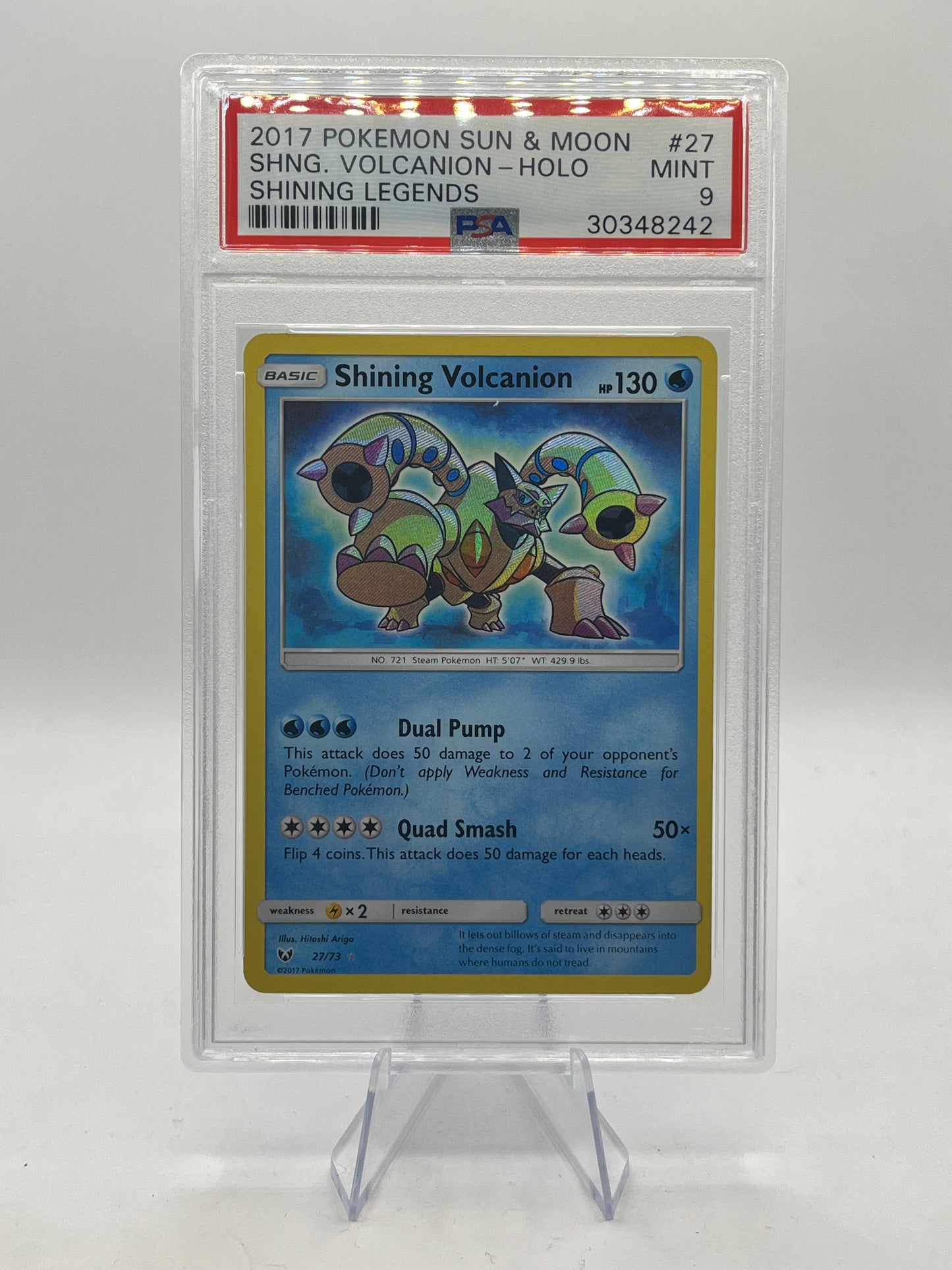 Shining Volcanion PSA 9 - Shining Legends 2017