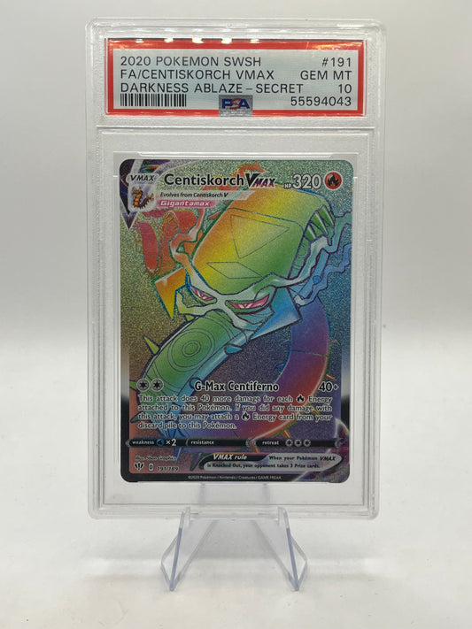 Centiskorch Vmax Hyper Rare PSA 10 - Darkness Ablaze 2020
