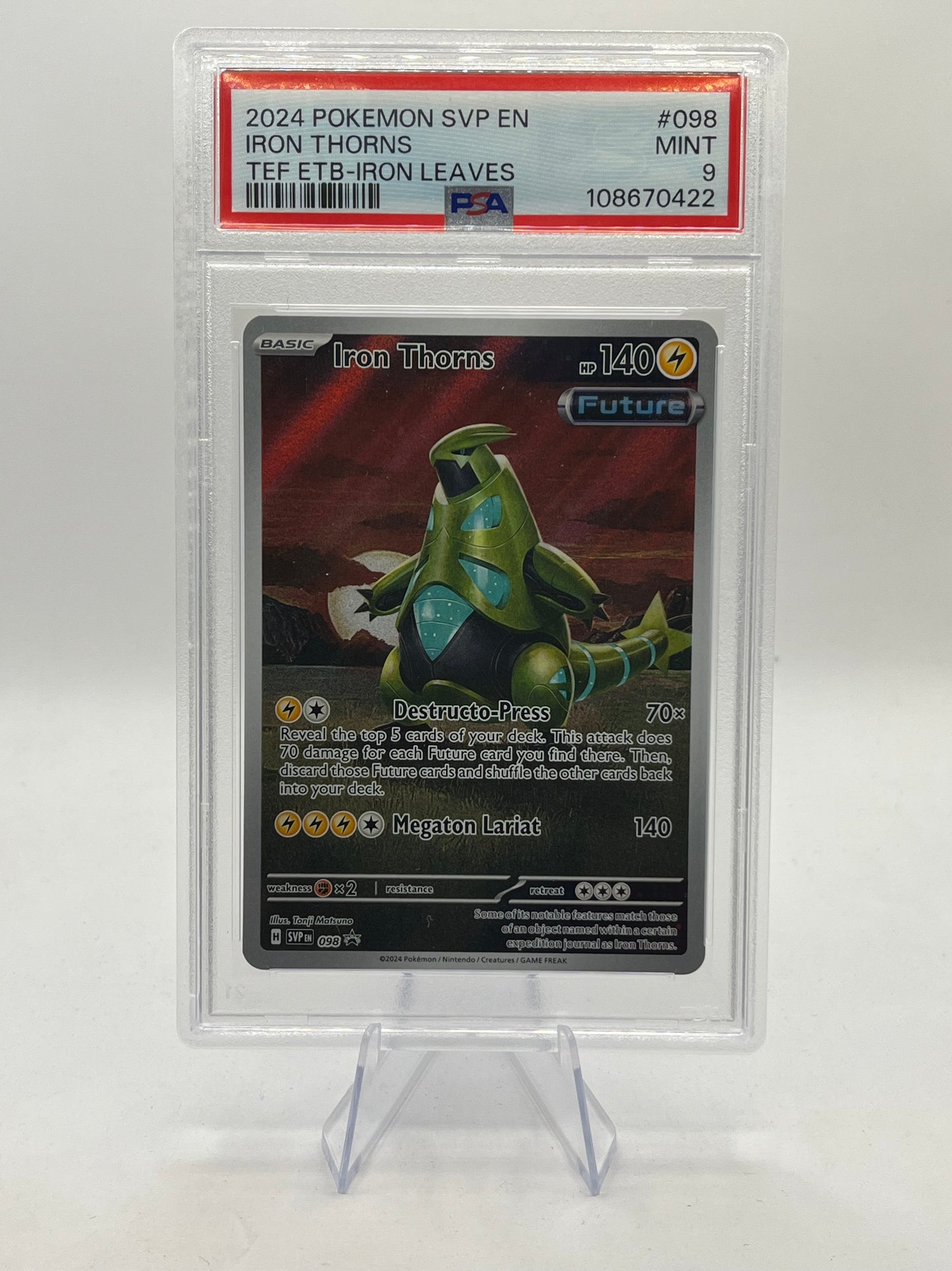 Iron Thorns ETB Promo PSA 9 - Temporal Forces 2024