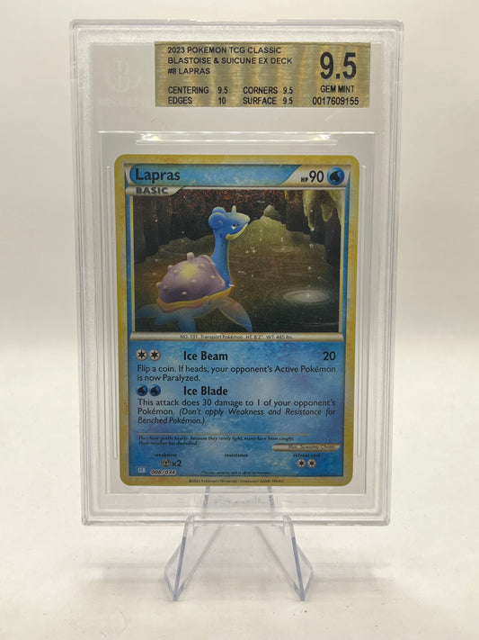 Lapras Holo BGS 9.5 - Blastoise & Suicune EX Deck 2023