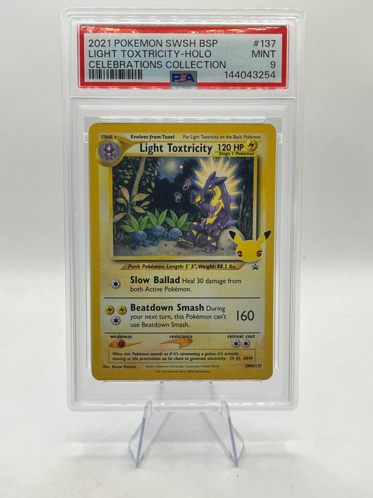 Light Toxtricity Holo PSA 9 - Celebrations Promo 2021