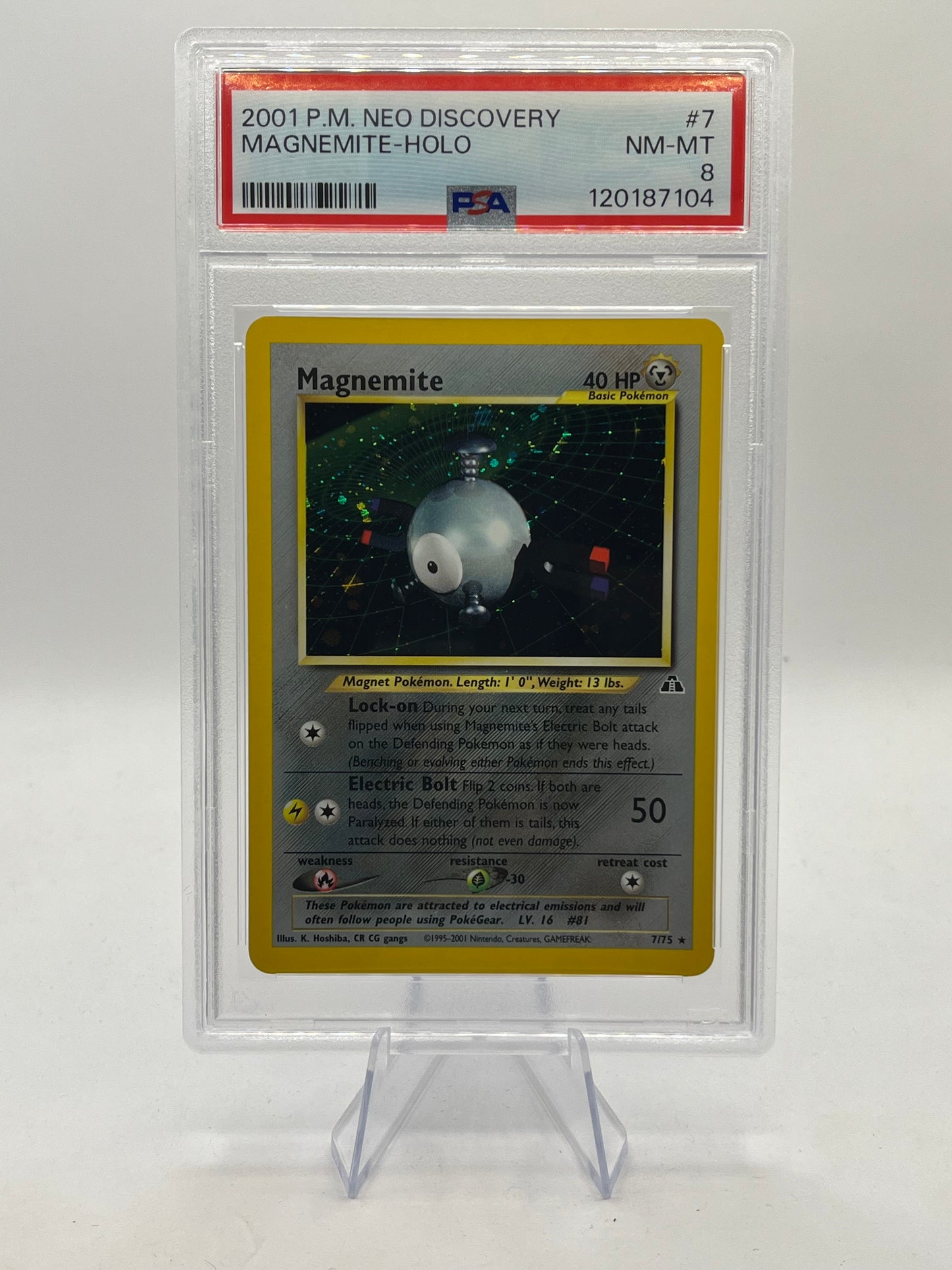 Magnemite Holo PSA 8 - Neo Discovery 2001