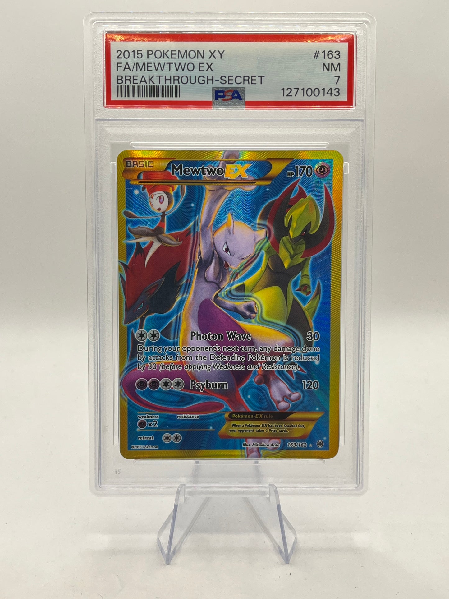 Mewtwo EX Secret Rare PSA 7 - Breakthrough 2015