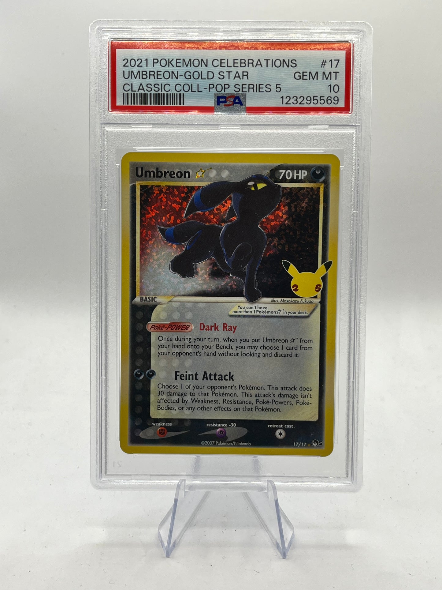 Umbreon Gold Star PSA 10 - Celebrations Classic Collection 2021